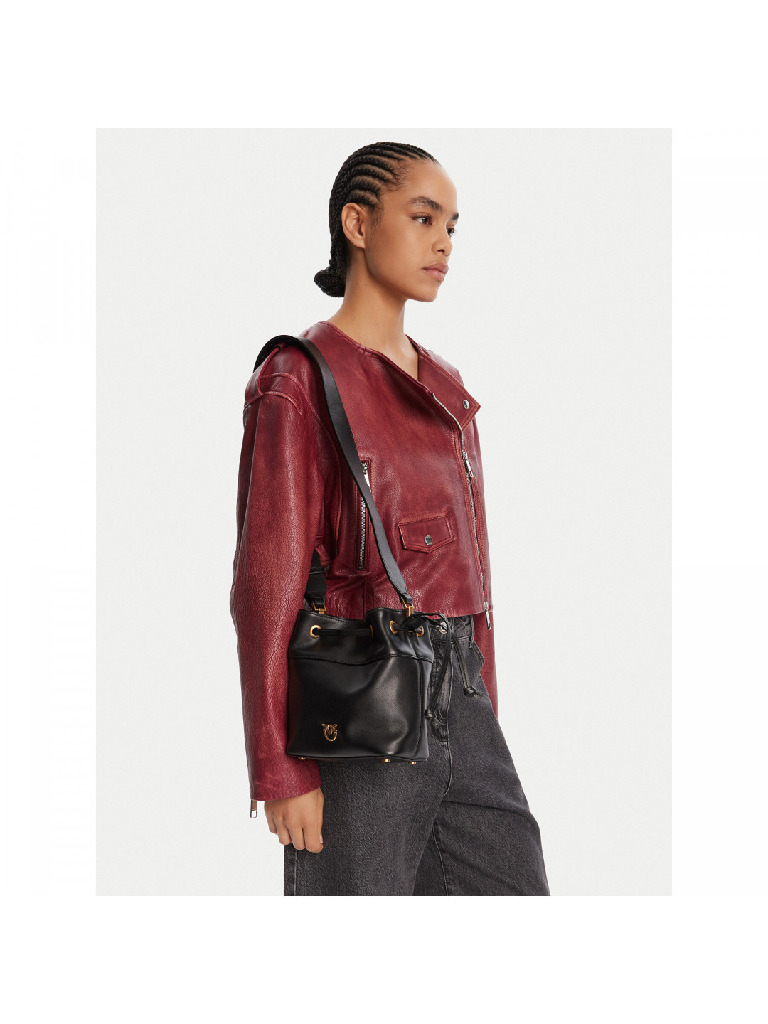 Kabelka PINKO Secchiello Mini Al 25-26 104303 A0QO Černá